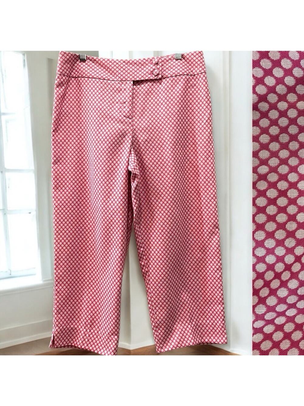NEW Ann Taylor Loft Retro Preppy Polka Dot Straight Leg Pedal Pusher Capri Pants